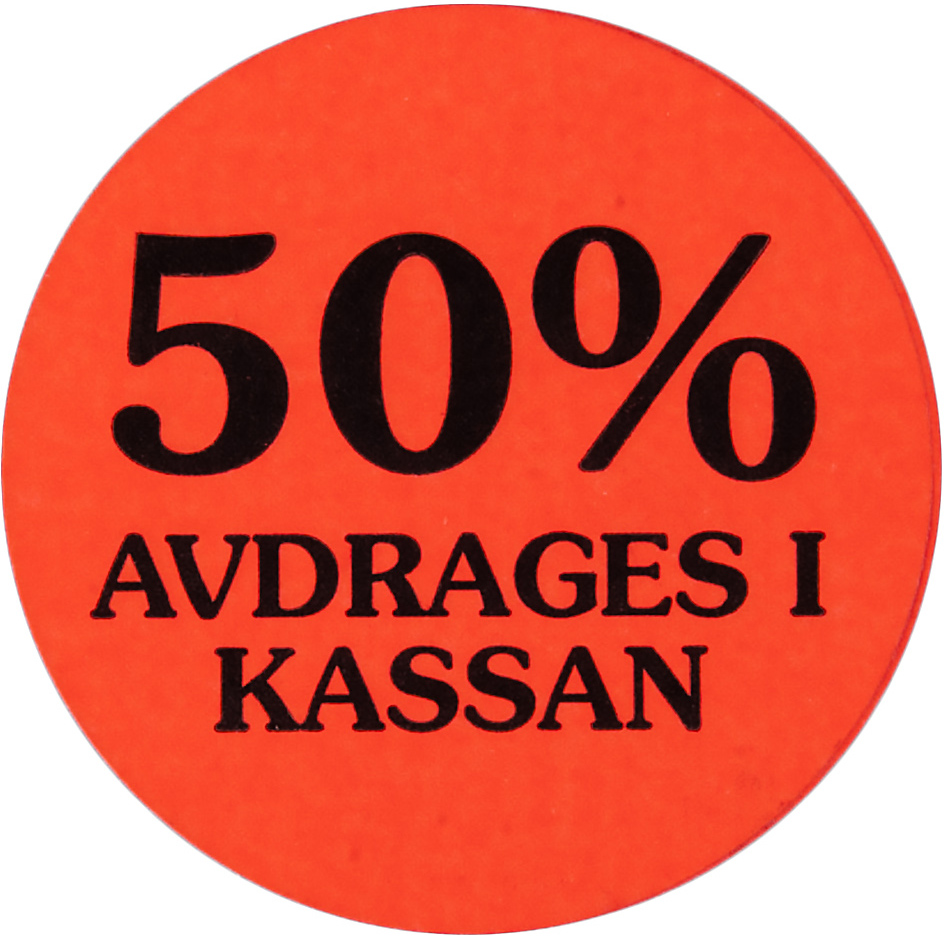 Etikett 50% avdrages 2000/rl