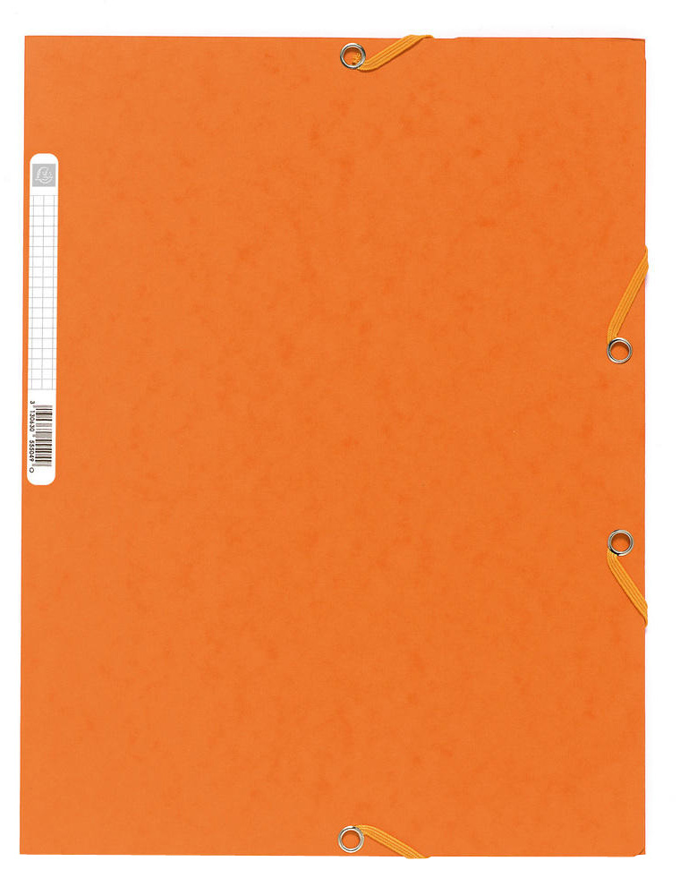 Snoddmapp A4 3-klaff orange