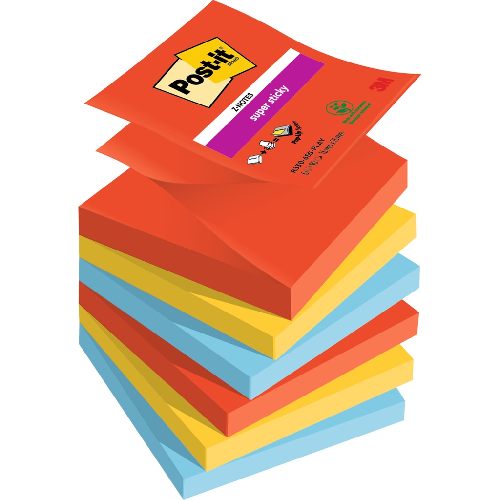 Post-it Z SS Playful 76x76 6/f