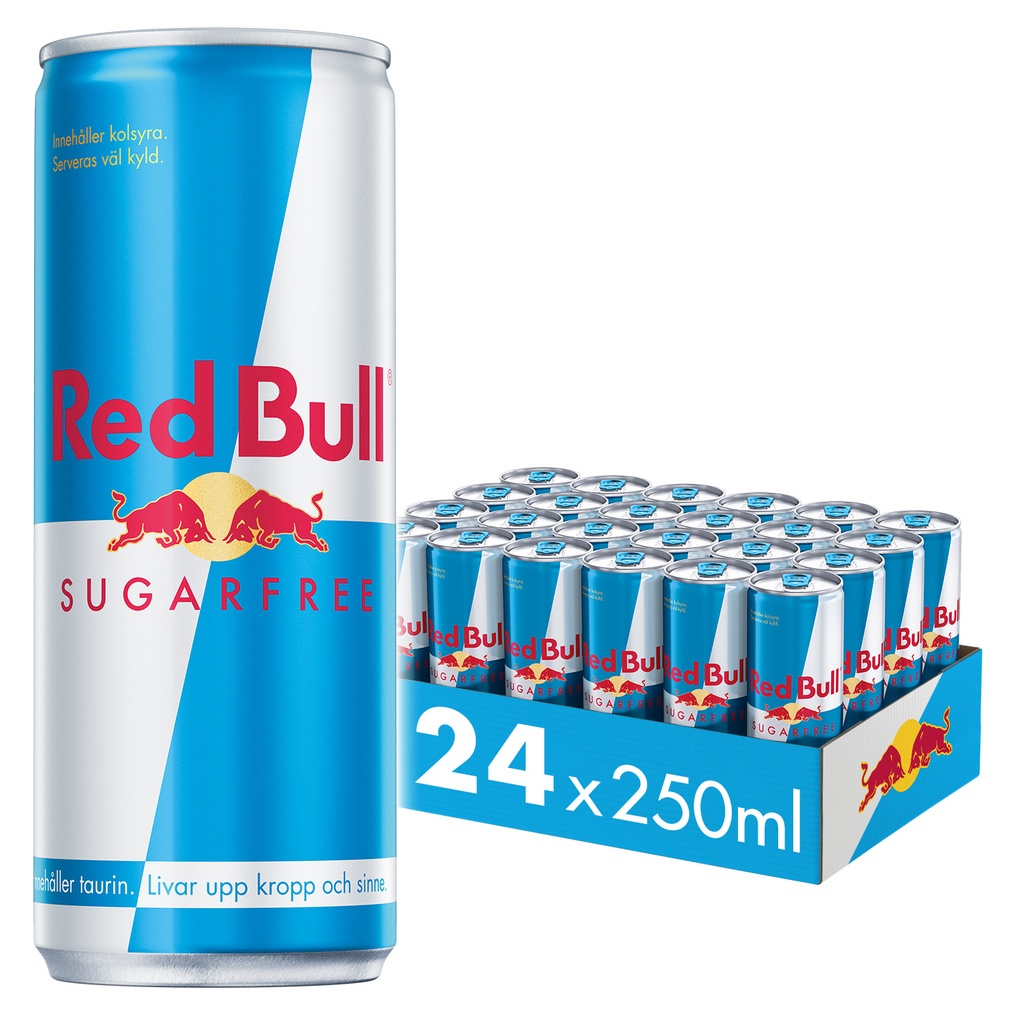 Redbull sugarfree 25cl inkl.pa