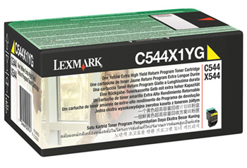 Toner Lexmark C544X1YG gul