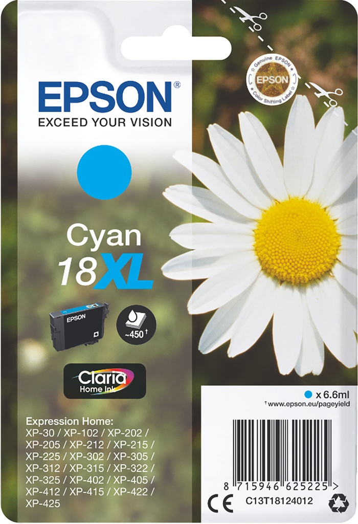 Bläck Epson 18XL cyan