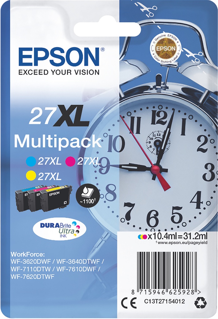 Bläck Epson 27XL CMY 3/fp