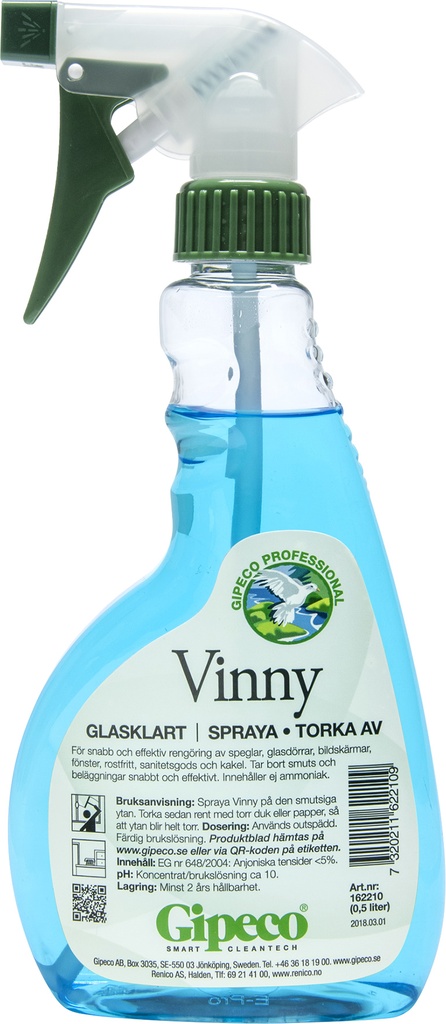 Vinny Glasputs 0,5 lit spray