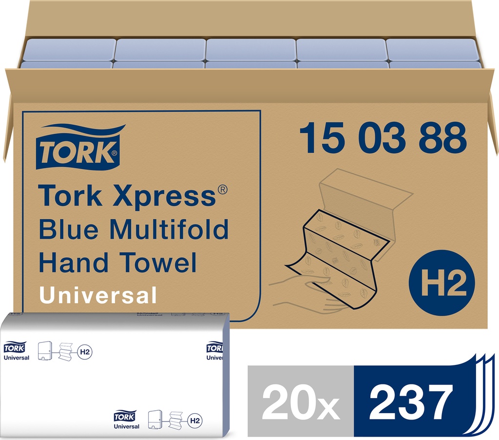 Handd Tork Xprs H2 blå 4740/fp