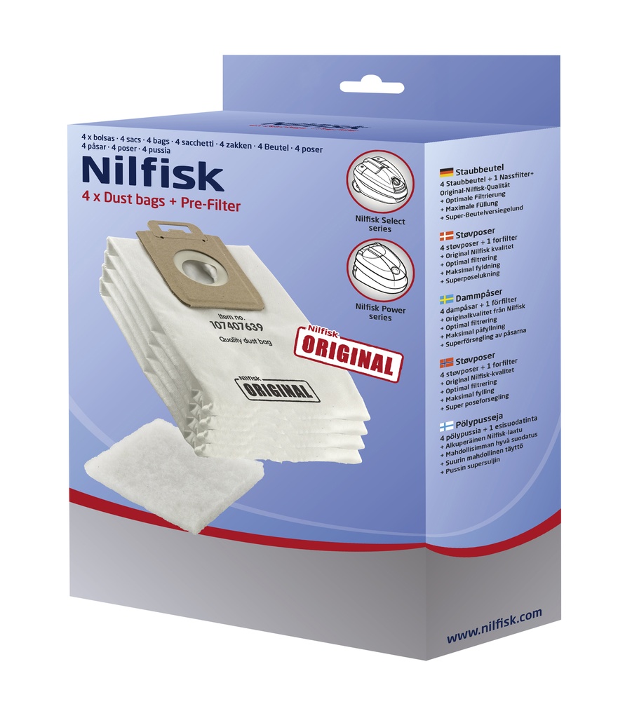 Dammpåsar Nilfisk Select 4pack