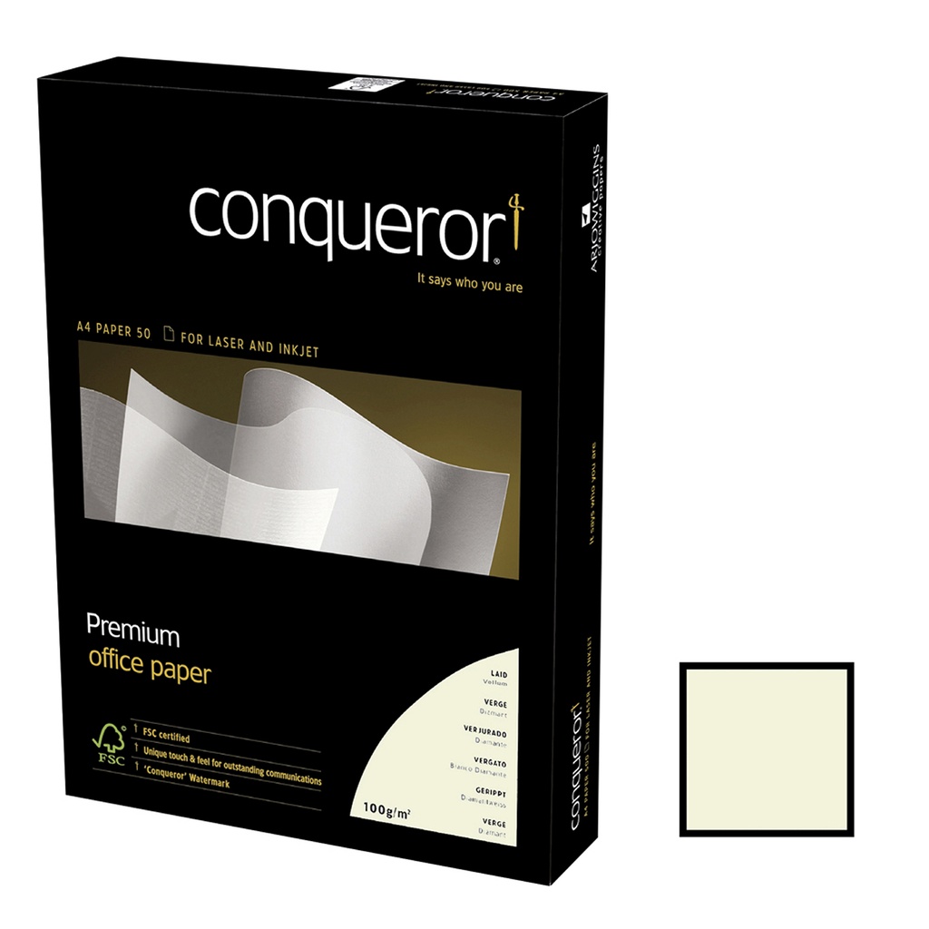 Kopieringspapper Conqueror A4 high white 100 Gram 500 st/fp