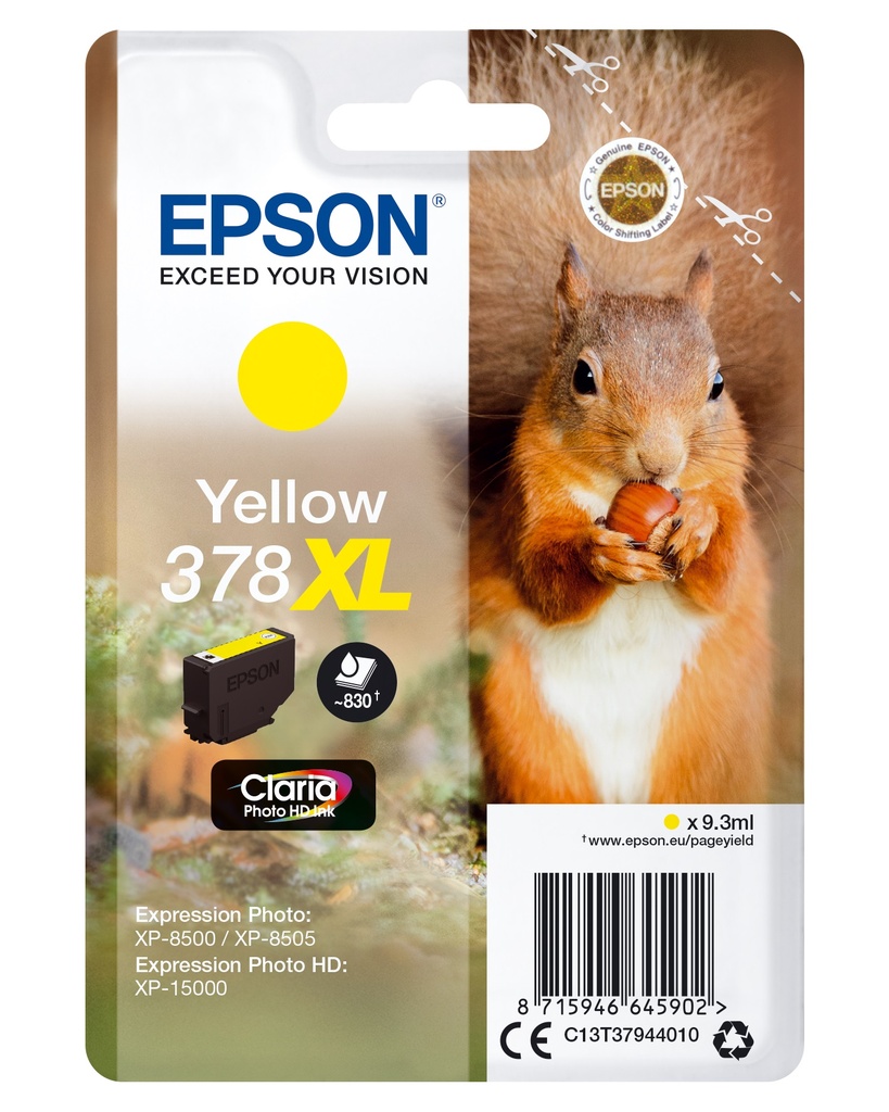 Bläck Epson T378 Gul