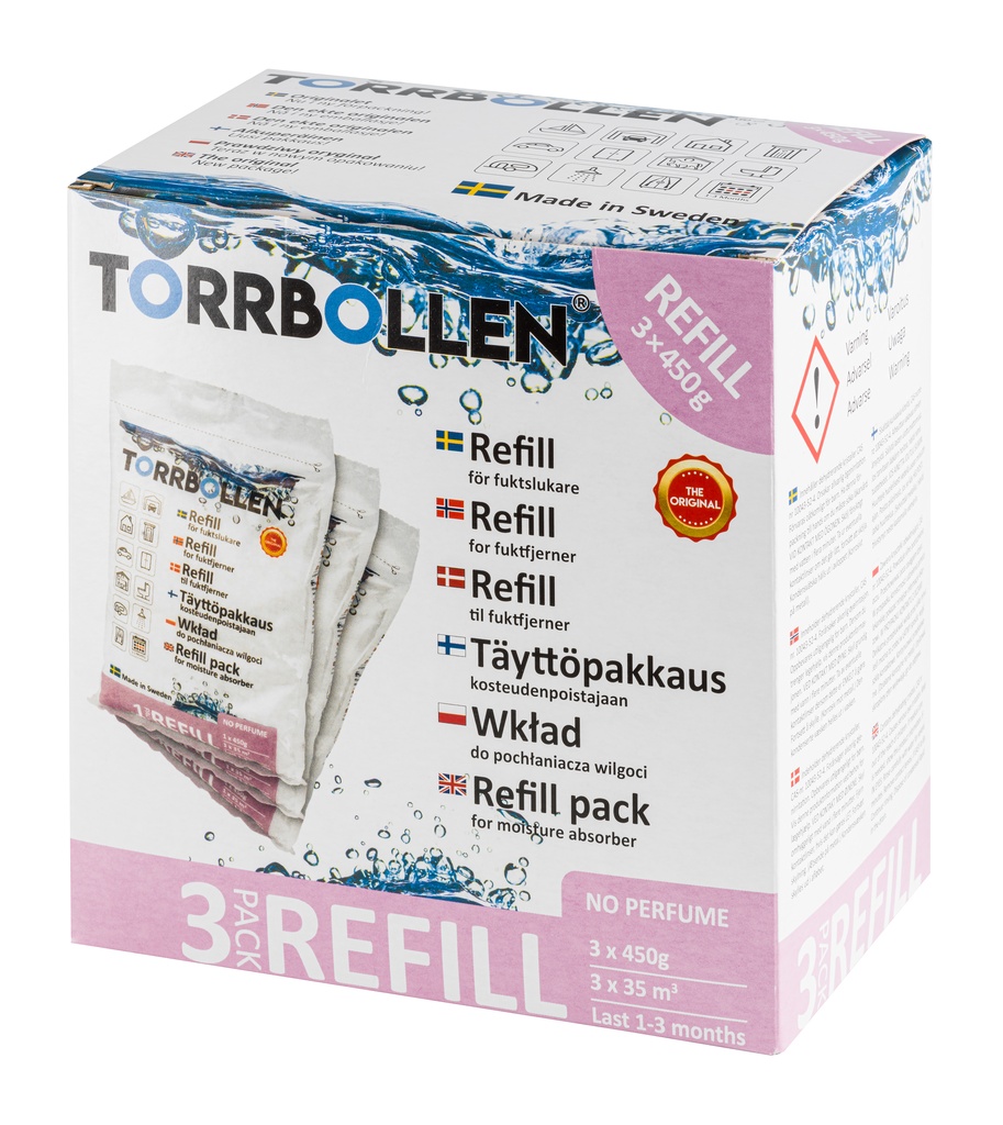 Torrbollen refill 3-pack