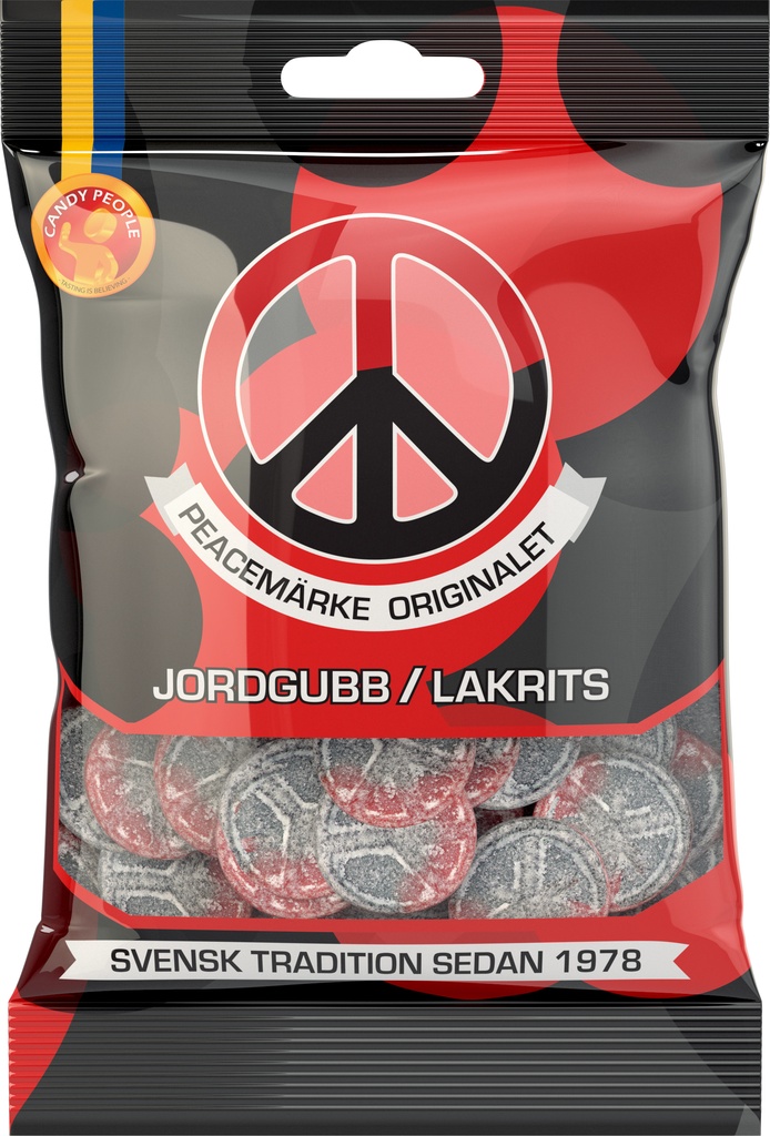 Peacemärke Jordgubb/Lakrits80g