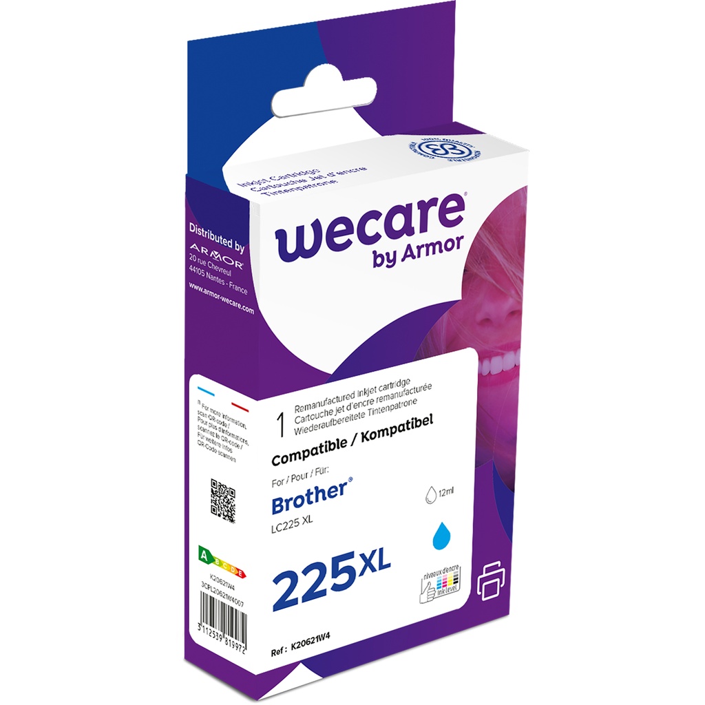 Bläck Wecare LC225XL cyan