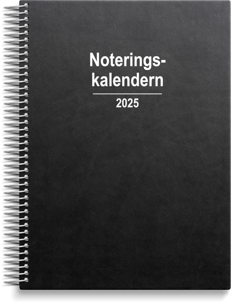 Noteringskalendern 2025 svart