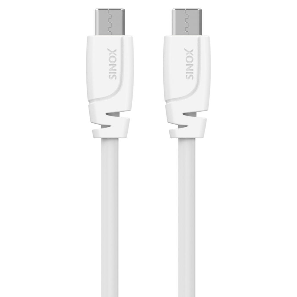 USB C 2.0 kabel. 2m. Vit