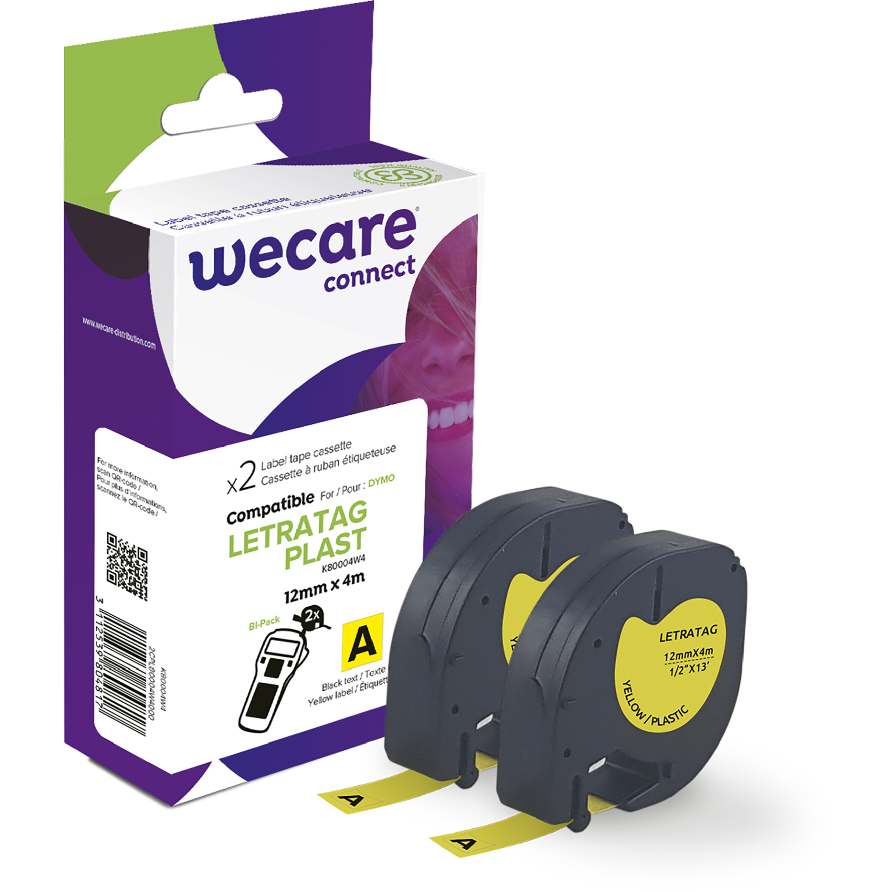 [8559058] Märkband Wecare plast gul 2-p