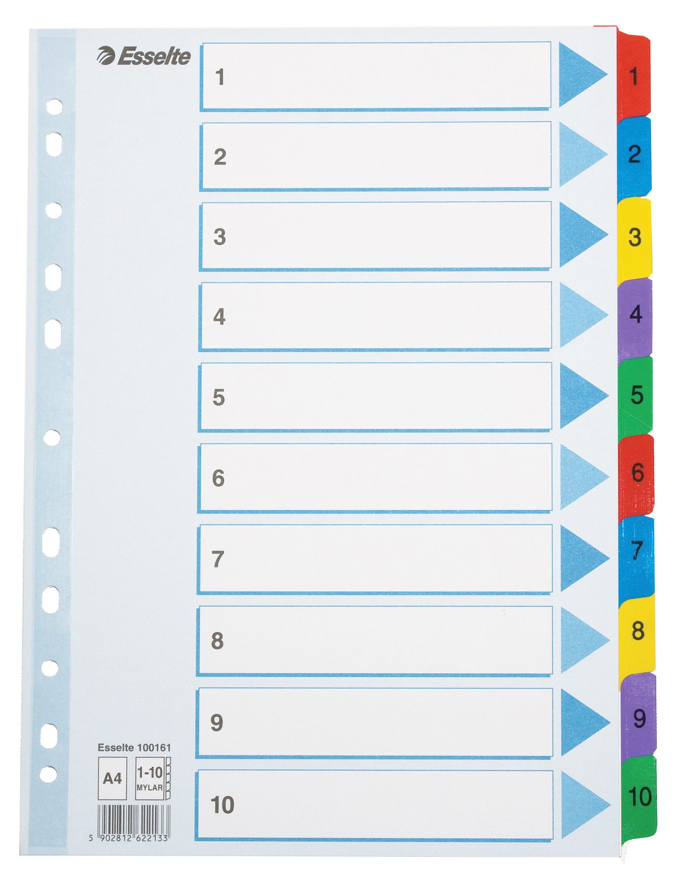 [2680031] Register Esselte Mylar A4 1-10