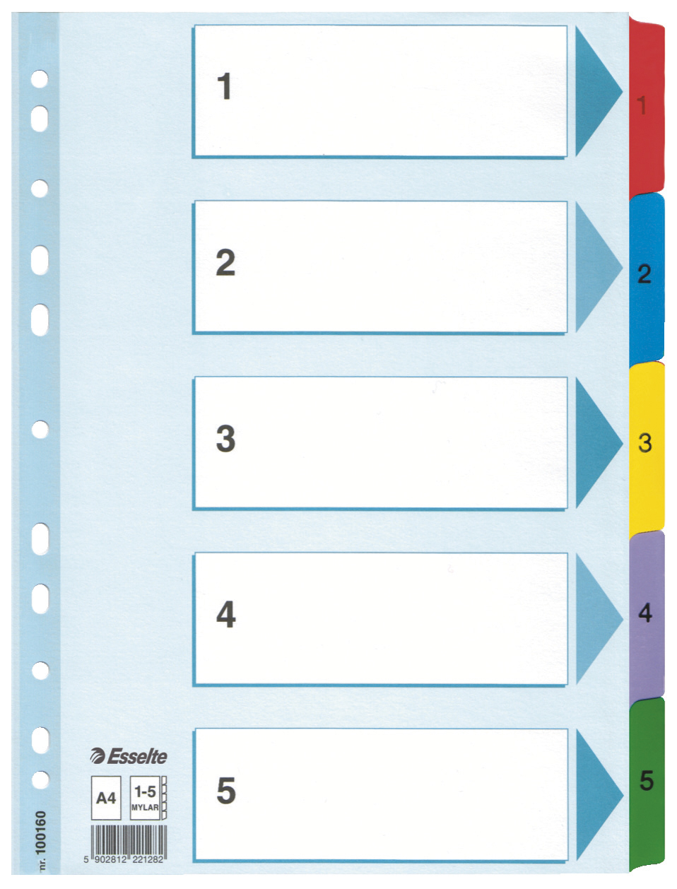 [2680030] Register Esselte Mylar A4 1-5