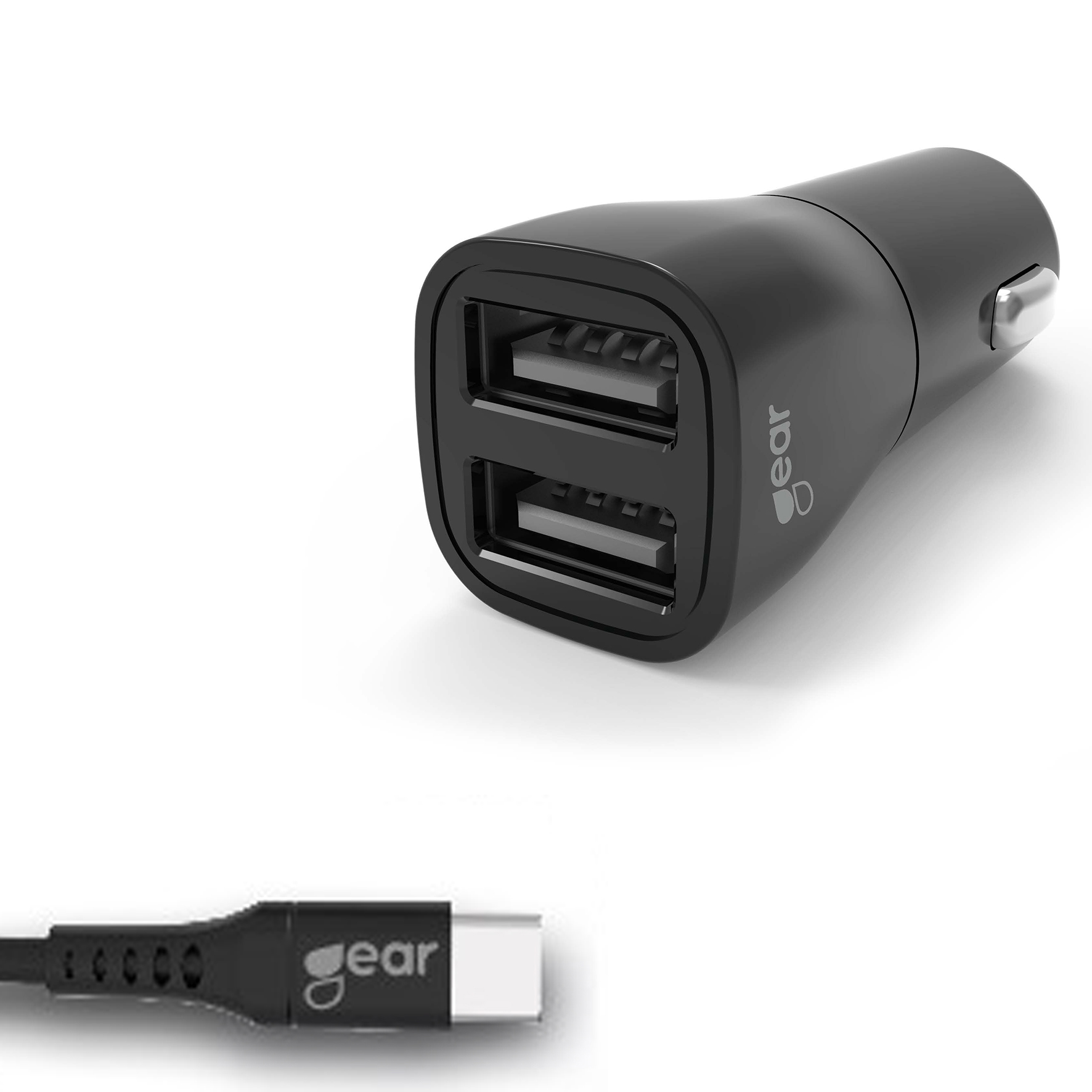 [8558269] GEAR Laddare 12-24V 2xUSB 3.4A