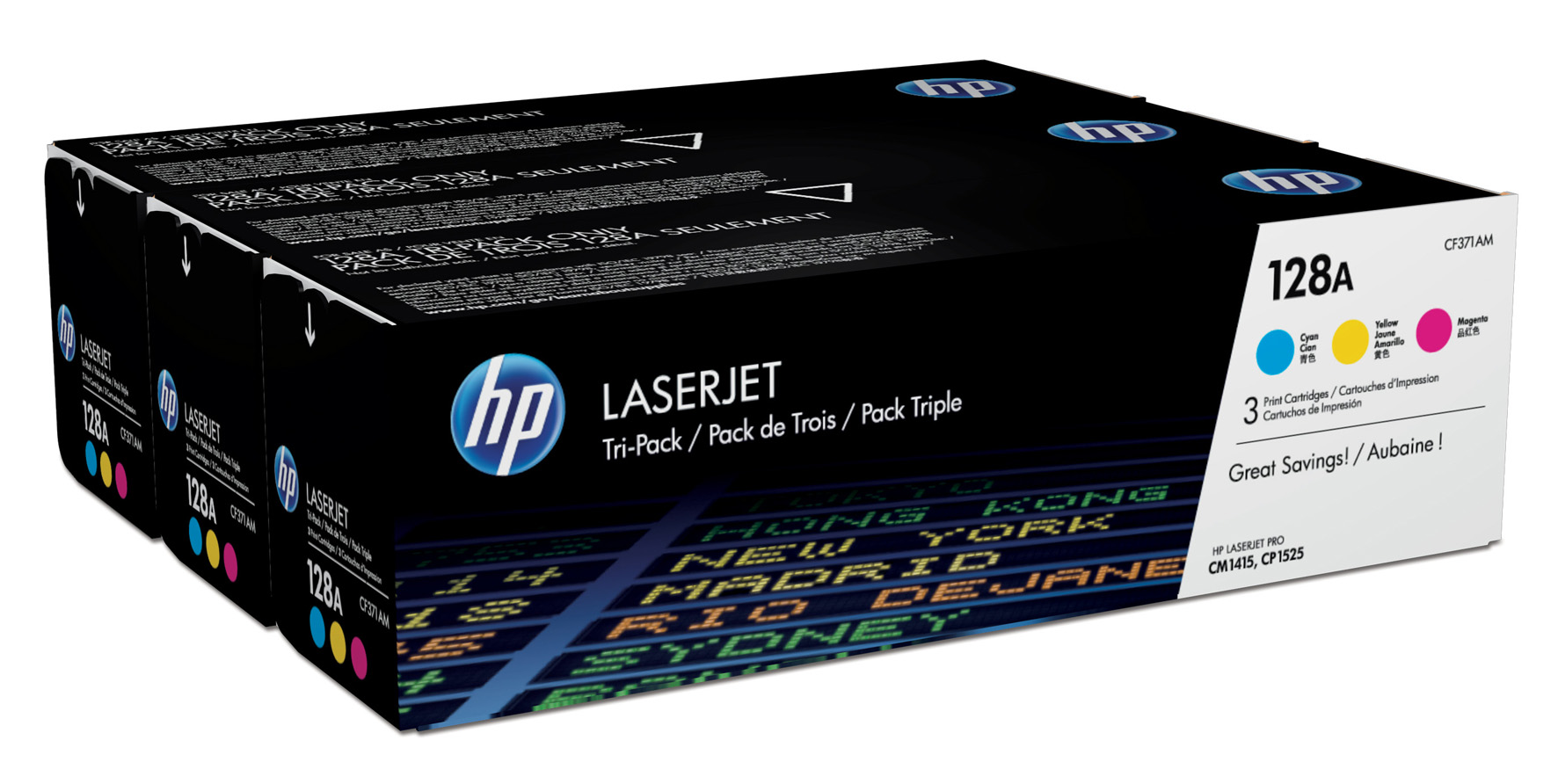 [2245421] Toner HP 128A C/M/Y 3-pack