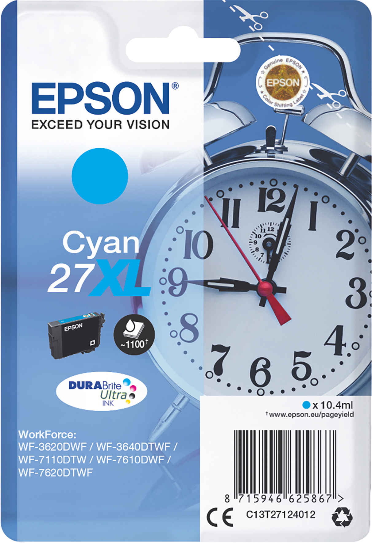 [5701363] Bläck Epson 27XL cyan