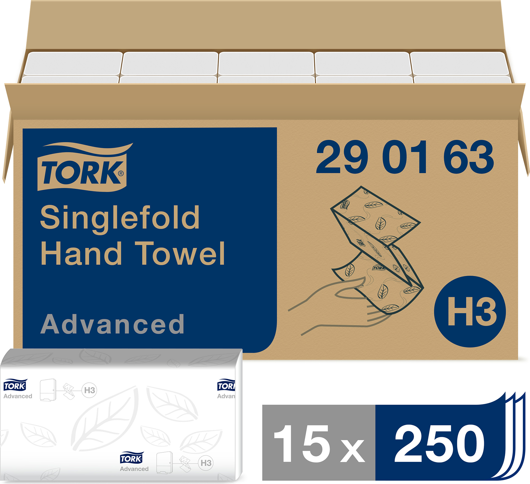 [2514132] Handduk Tork Advance Z H3 3750