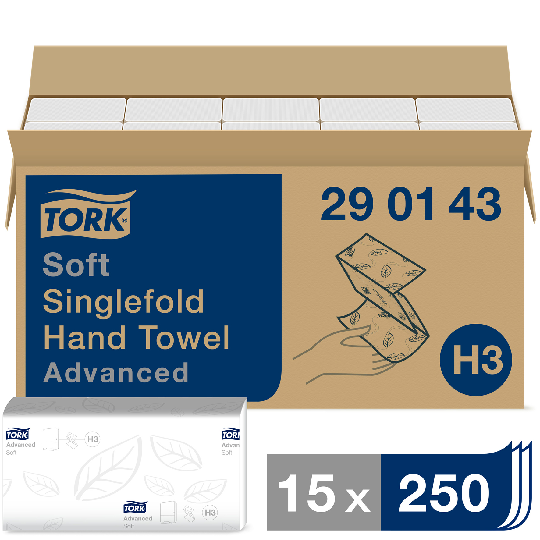 [8560011] Handduk Tork Advanced H3 3750/