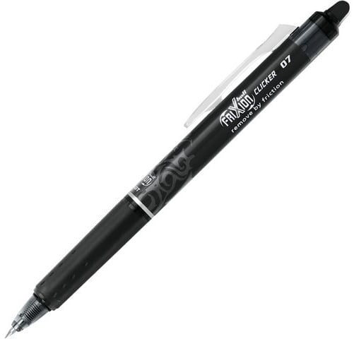 [E322709] Pilot FriXionball svart 0,7 raderbar 12st/fp