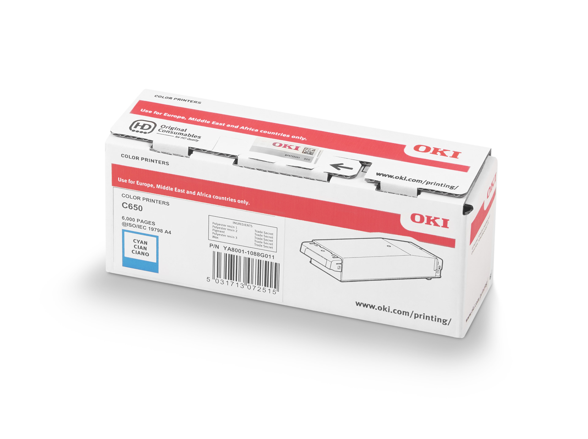 [8564026] Toner OKI C650 Cyan