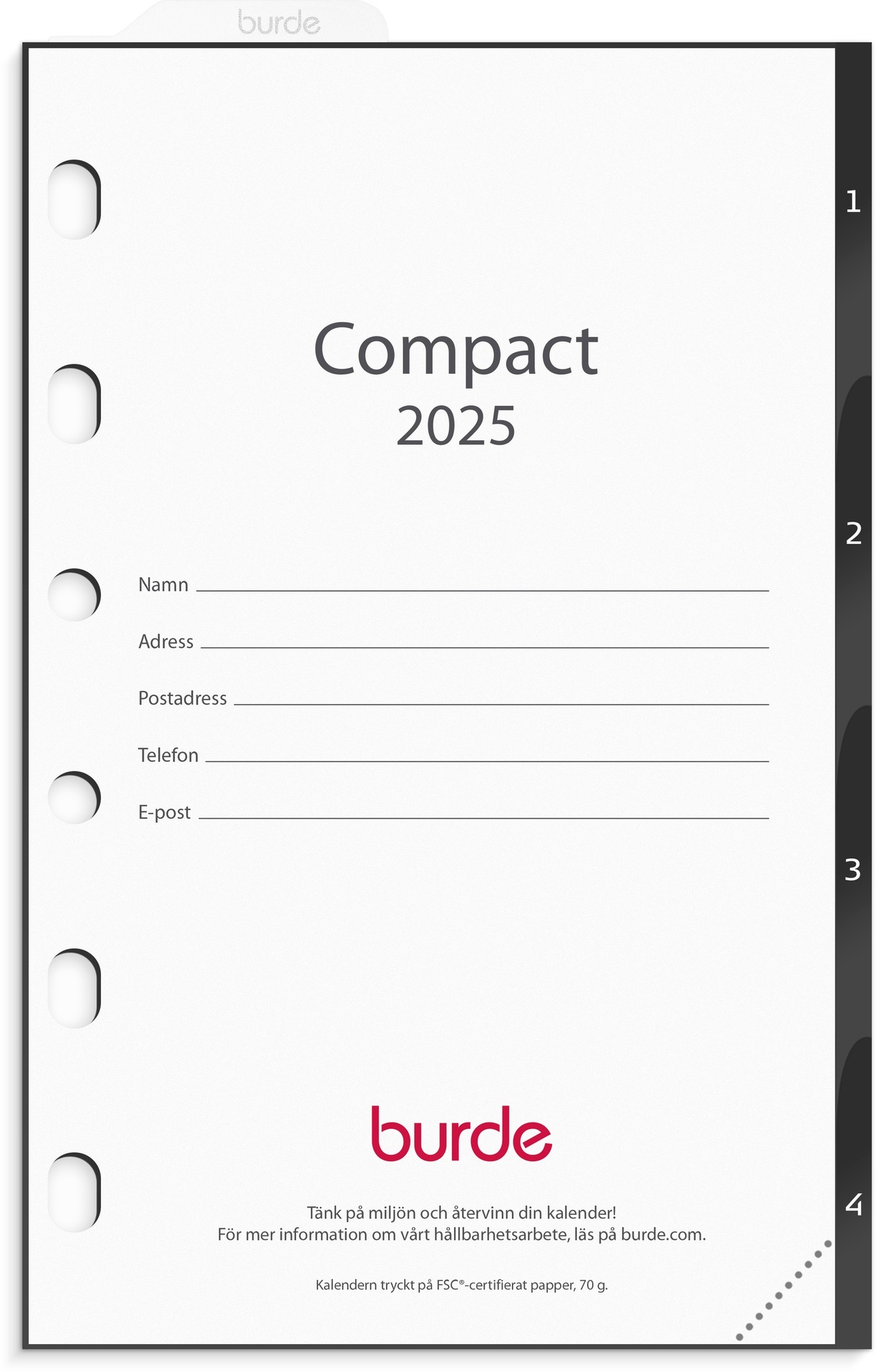 [61420025] Kalender 2025 Compact grund